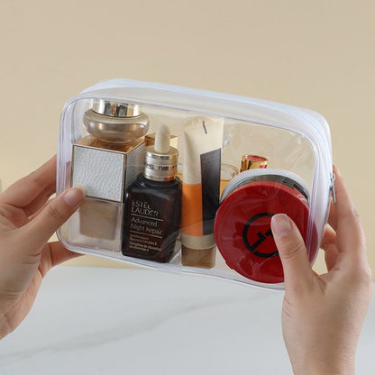 4-Piece Transparent Travel Toiletry Bag - Portable Makeup Bag - Multifunctional Waterproof Set - Skin Care & Makeup Bag - Image 3