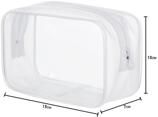 4-Piece Transparent Travel Toiletry Bag - Portable Makeup Bag - Multifunctional Waterproof Set - Skin Care & Makeup Bag - Image 7