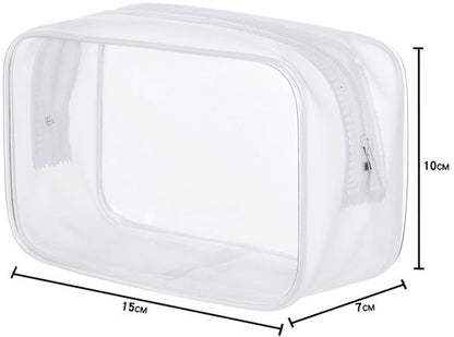 4-Piece Transparent Travel Toiletry Bag - Portable Makeup Bag - Multifunctional Waterproof Set - Skin Care & Makeup Bag - Image 7