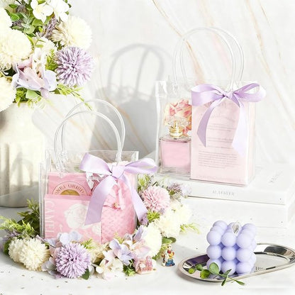 10-Pack Clear Gift Bags - with Handles - Mini Party Gift Bags - Clear Gift Bags, 5.9 x 6.29 Inches - Candy Bags - Gift Bags - Image 6