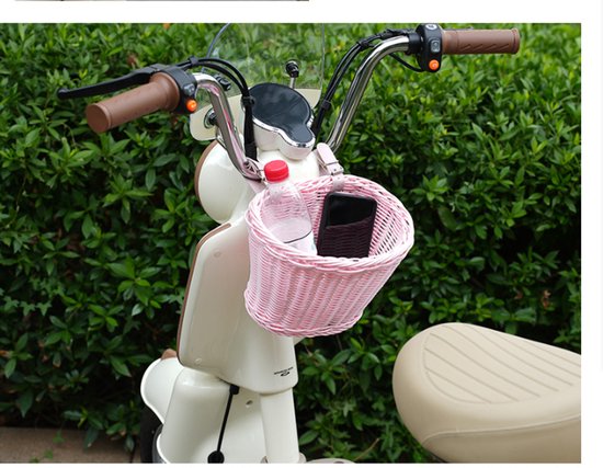 Front bike basket - front and rear bike baskets - rear motorcycle basket - backpack storage - pink - Image 3
