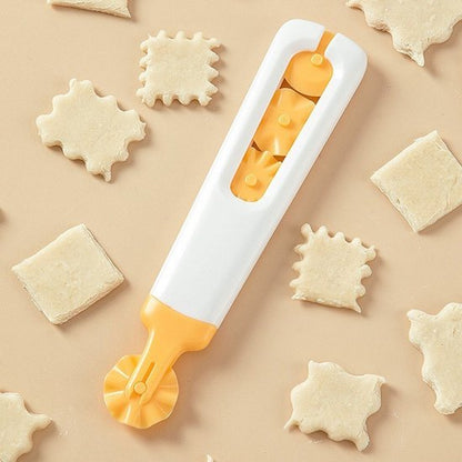 4-in-1 Flower-Shaped Dough Cutter - Multifunctional Dough Cutter - Rotary Cutter - Baking Kitchen Decorating Knife - Pizza Knife - Image 2