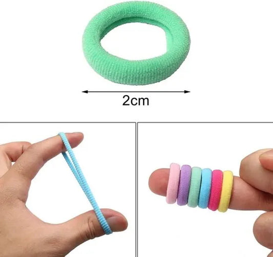 50-pack baby hair ties - multiple colors available - elastic mini hair ties - ponytail headbands - hair accessories for girls and children