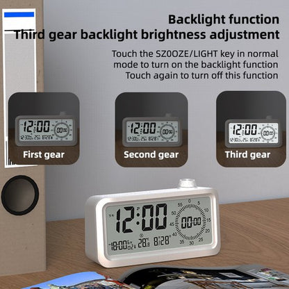 Visual alarm clock - Timer - Three alarms - Backlight - Two displays - Countdown function - Timer reminder for children - White - Image 4