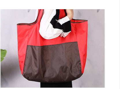 Portable foldable shopping bag - storage bag - supermarket bag - large Oxford cloth bag - eco-friendly bag - red - Image 2