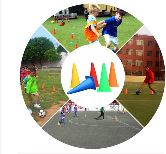 18 pieces of training equipment for outdoor sports - obstacle course for soccer training - cone markers for soccer training - Image 2