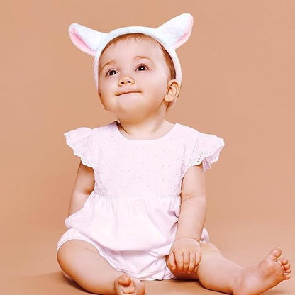 2-Piece Animal Headbands - With Sheep Ears - Cute Headbands for Adults and Kids to Role Play - White and Pink Sheep Costume Accessories - Image 4