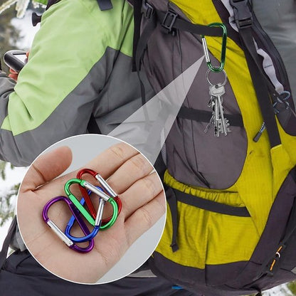 10-Pack Carabiners - D-Ring Clamps - Durable Keychains - Camping Accessories - Suitable for Outdoor Fishing - Hiking - Backpacks - Image 2