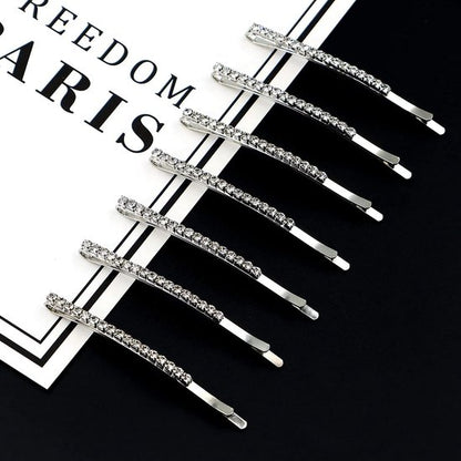 Sparkling Silver Hair Clips with Rhinestones (20 pcs) - Metal Hair Clips - Decorative - Hair Accessories for Women, Girls & Ballerinas - Party & Daily Hair Accessories - Image 3