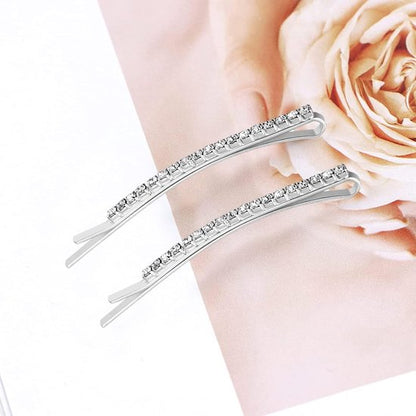 Sparkling Silver Hair Clips with Rhinestones (20 pcs) - Metal Hair Clips - Decorative - Hair Accessories for Women, Girls & Ballerinas - Party & Daily Hair Accessories - Image 7