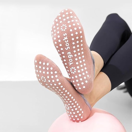 Yoga socks (2 pairs) - Non-slip socks - Women's non-slip yoga socks - Sizes 35-41 - Women's Pilates socks, non-slip - Fitness non-slip - Suitable for Pilates, Dance, Fitness - Image 2