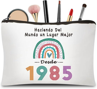 Makeup bag - storage bag - birthday makeup bag - women's makeup bag - for women, girls, girlfriends, party gifts - pencil case - toiletry bag (1985)