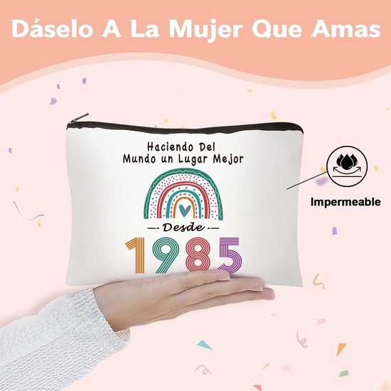 Makeup bag - storage bag - birthday makeup bag - women's makeup bag - for women, girls, girlfriends, party gifts - pencil case - toiletry bag (1985) - Image 5