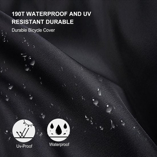 Bicycle cover - Waterproof bicycle cover for one bicycle - Waterproof bicycle cover - 200 x 110 x 70 cm - Bicycle cover with lock hole - Rainproof, dustproof, sun-resistant and water-resistant sunshade, suitable for mountain bikes and racing bikes. - Image 2