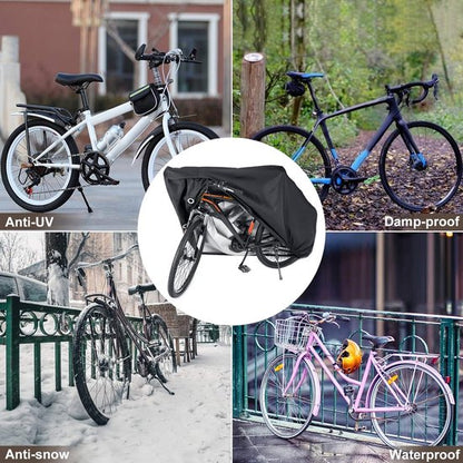 Bicycle cover - Waterproof bicycle cover for one bicycle - Waterproof bicycle cover - 200 x 110 x 70 cm - Bicycle cover with lock hole - Rainproof, dustproof, sun-resistant and water-resistant sunshade, suitable for mountain bikes and racing bikes. - Image 3