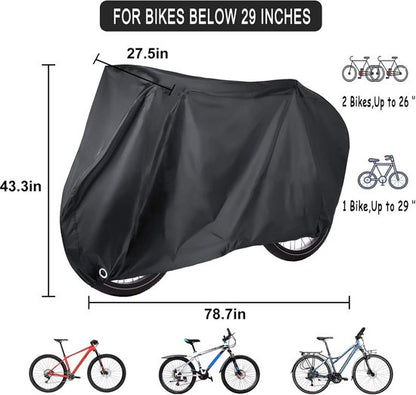 Bicycle cover - Waterproof bicycle cover for one bicycle - Waterproof bicycle cover - 200 x 110 x 70 cm - Bicycle cover with lock hole - Rainproof, dustproof, sun-resistant and water-resistant sunshade, suitable for mountain bikes and racing bikes. - Image 5