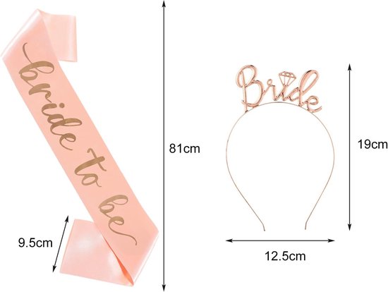 Brides-to-be Essential - Bachelorette Party Kit - Bridal Headpiece and Veil - Suitable for bridal hairstyles, bachelorette parties, weddings, engagements and other occasions. - Image 3