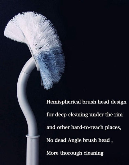 Toilet brushes - (2 pieces) - Toilet brush with rim cleaning brush - Curved toilet brush - Hanging toilet brush - S-shaped curved toilet brush - Image 2