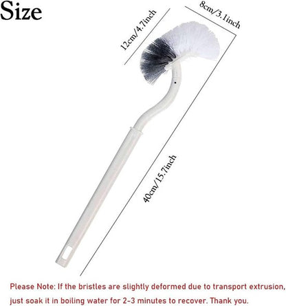 Toilet brushes - (2 pieces) - Toilet brush with rim cleaning brush - Curved toilet brush - Hanging toilet brush - S-shaped curved toilet brush - Image 5