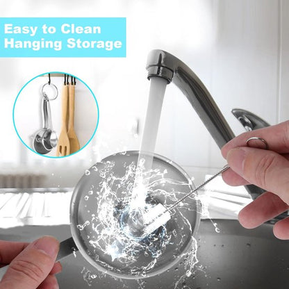 Stainless Steel Funnel Set - Set of 3 - Kitchen Funnels - Various Sizes - Funnels with Long Handles - With 2 Cleaning Brushes - Diameter: 7.5cm/5.5cm/4.5cm - Suitable for kitchen bottles, thermoses, small spice powders and k - Image 5