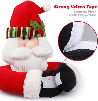 Christmas Themed Curtain Ties - (Set of Two) - Curtain Ties - Curtain Hooks - Snowman Design - Suitable for curtains, windows, wine bottle decorations, Christmas decorations, home and party decorations. - Image 2