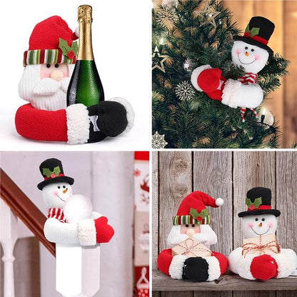 Christmas Themed Curtain Ties - (Set of Two) - Curtain Ties - Curtain Hooks - Snowman Design - Suitable for curtains, windows, wine bottle decorations, Christmas decorations, home and party decorations. - Image 4