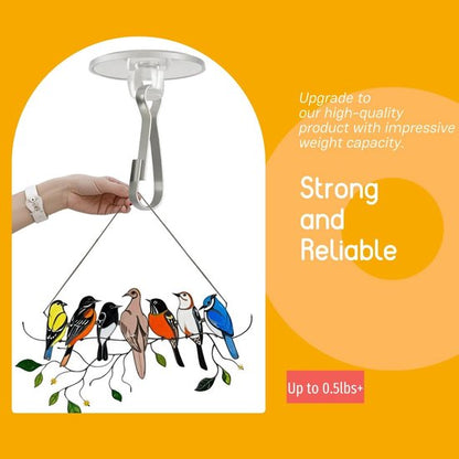 Hooks - (100 pieces per pack) - Self-adhesive hooks - Self-adhesive hooks - Self-adhesive ceiling hooks - Super strong adhesion - Small and transparent - Will not damage walls - No drilling required - Removable - Suitable for holidays, weddings, - Image 9