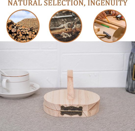 Tortilla Press - Natural Wood Tortilla Press - 6.5 Inch Round Tortilla Press with Handle - Tool for Making Homemade Tortillas, Burritos, Chapatis, and Tortilla Dough - Image 6