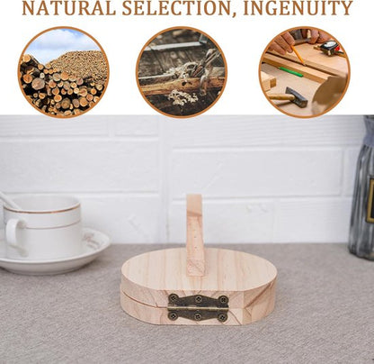 Tortilla Press - Natural Wood Tortilla Press - 6.5 Inch Round Tortilla Press with Handle - Tool for Making Homemade Tortillas, Burritos, Chapatis, and Tortilla Dough - Image 6