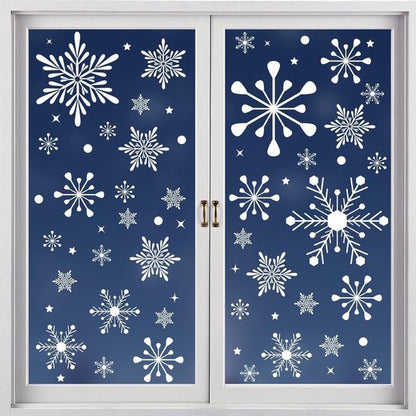 Christmas window stickers - Christmas - Window decorations - Stickers - Christmas decorations - 192 pieces PVC Christmas window decorations - Including Christmas snowflake and snowman patterns - Printed on both sides - For Christmas decorations - Image 7