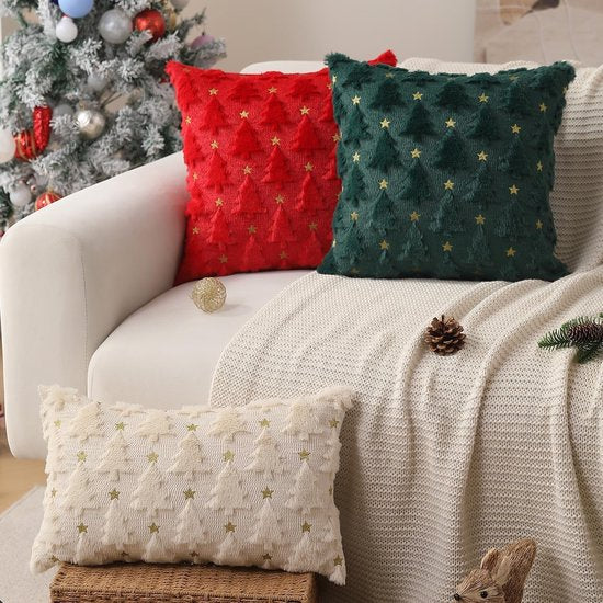 Christmas Pillowcase Set - Set of 2 - Winter Christmas Themed Cushion Covers - Christmas Decorations - Soft Christmas Cushions, Christmas Covers - 45 x 45 cm - Elegant Christmas Decoration Cushion Covers for the Living Room (Pillow filling not included) - Image 4