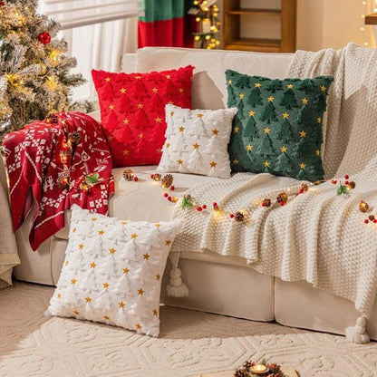 Christmas Pillowcase Set - Set of 2 - Winter Christmas Themed Cushion Covers - Christmas Decorations - Soft Christmas Cushions, Christmas Covers - 45 x 45 cm - Elegant Christmas Decoration Cushion Covers for the Living Room (Pillow filling not included) - Image 5