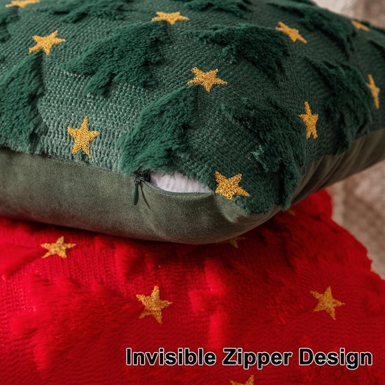 Christmas Pillowcase Set - Set of 2 - Winter Christmas Themed Cushion Covers - Christmas Decorations - Soft Christmas Cushions, Christmas Covers - 45 x 45 cm - Elegant Christmas Decoration Cushion Covers for the Living Room (Pillow filling not included) - Image 6