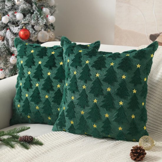 Christmas Pillowcase Set - Set of 2 - Winter Christmas Themed Cushion Covers - Christmas Decorations - Soft Christmas Cushions, Christmas Covers - 45 x 45 cm - Elegant Christmas Decoration Cushion Covers for the Living Room (Pillow filling not included) - Image 7