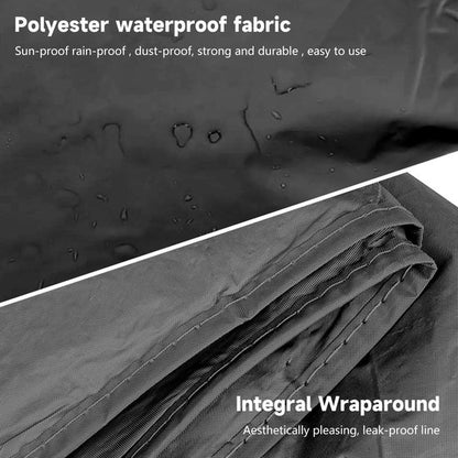 Bicycle cover - Motorcycle cover - Waterproof, dustproof and UV-resistant cover - Bicycle rain cover - Bicycle protective cover - Waterproof bicycle garage cover - Outdoor bicycle protective cover - 200 x 100 cm (Black) - Image 2