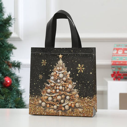 Gift Bags - Packaging Bags - Christmas Gift Bags - Foldable Laminated Waterproof Bags - Black - Candy Packaging Bags - Christmas Gift Bags - 23*22*11cm - Image 4