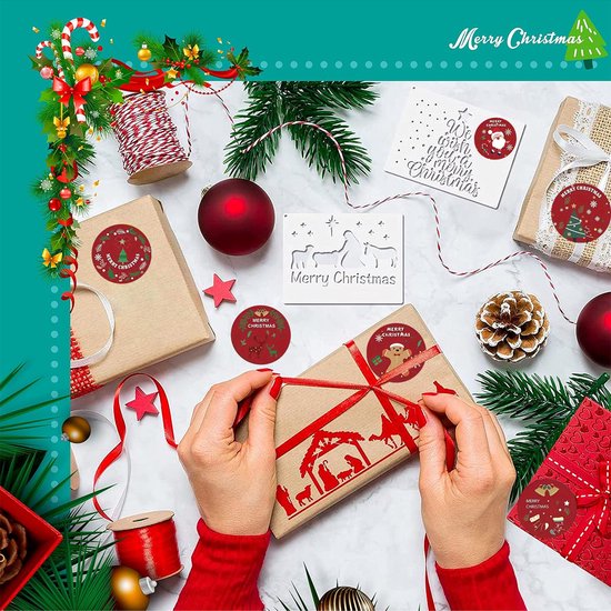 Stickers - 500 sheets - Christmas stickers - Label stickers - Gift stickers - Self-adhesive gift labels, DIY sealing stickers - Image 2