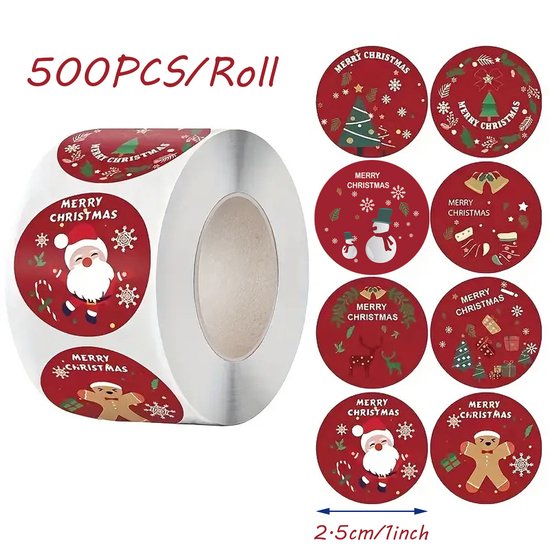 Stickers - 500 sheets - Christmas stickers - Label stickers - Gift stickers - Self-adhesive gift labels, DIY sealing stickers - Image 5