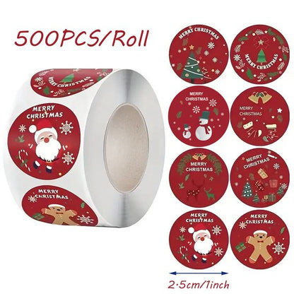 Stickers - 500 sheets - Christmas stickers - Label stickers - Gift stickers - Self-adhesive gift labels, DIY sealing stickers - Image 5