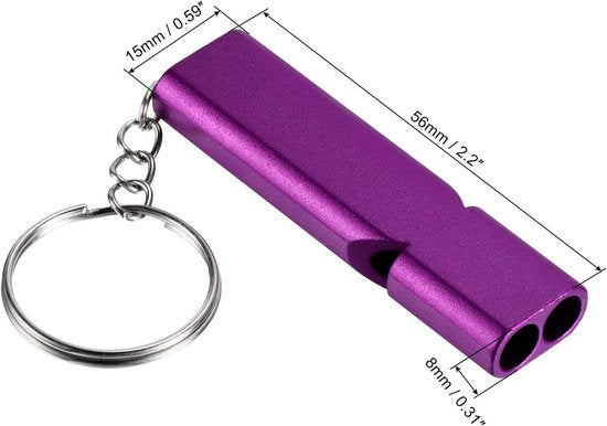 Emergency Whistles - Set of 2 - Emergency Whistles - Whistles - Safety Whistles for Survival - With Key Ring - Suitable for Camping, Hiking and Boating - Image 4