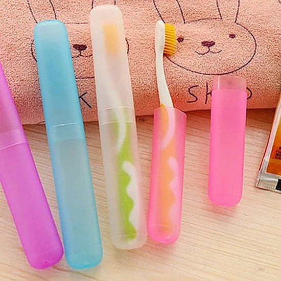 5-Pack - Portable Toothbrush Storage Box - Dustproof Toothbrush Storage Box（Pink + Green + Rose Red + Yellow + Blue） - Image 3