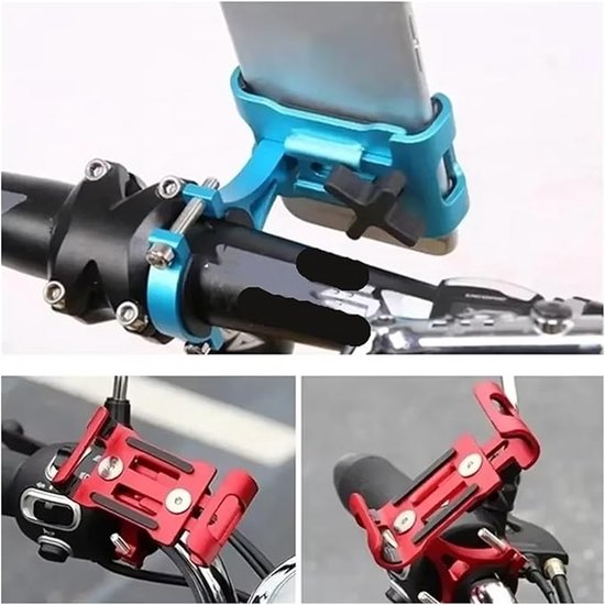 Phone holder for bicycle and motorcycle - Universal phone holder - 360° rotatable and tiltable - Bicycle accessories - Black - Image 3