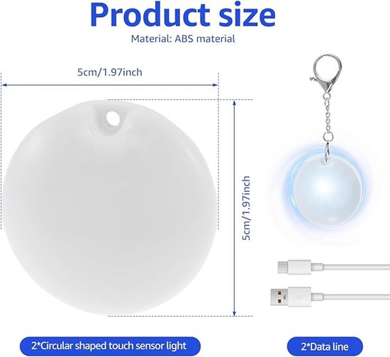 Night Light - With Automatic Sensor Function - Keychain - Gift for Girls and Women - Accessory for Women's Handbag（2 Lights） - Image 4