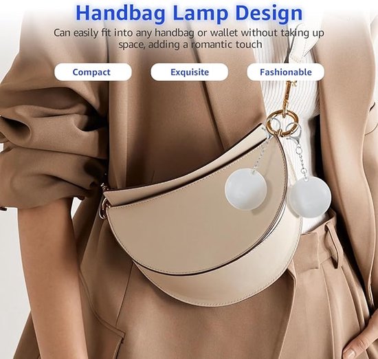 Night Light - With Automatic Sensor Function - Keychain - Gift for Girls and Women - Accessory for Women's Handbag（2 Lights） - Image 6