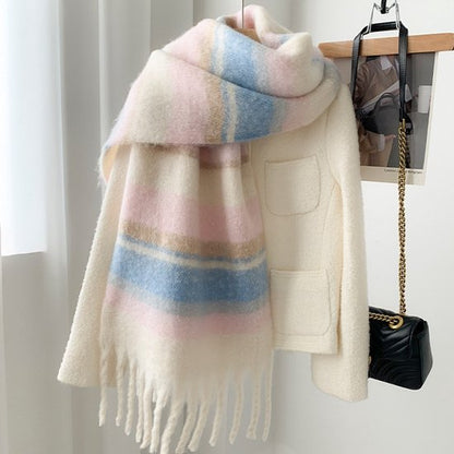 Warm scarf - Colorful winter scarves for women - Warm and thick knitted scarves - Blanket scarves - Stylish Christmas gifts - Gifts for her - Image 2
