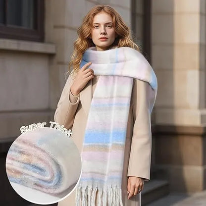 Warm scarf - Colorful winter scarves for women - Warm and thick knitted scarves - Blanket scarves - Stylish Christmas gifts - Gifts for her - Image 5