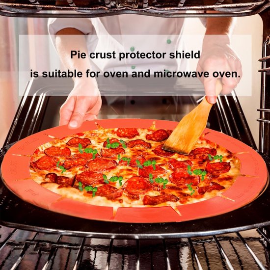 Kitchen Tools - Adjustable Silicone Protective Cover - Pizza & Cake Baking Tools - Kitchen Gadgets - Fits 8" to 10" Cake Pans - 2-Pack - Image 3