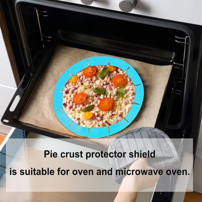 Kitchen Tools - Adjustable Silicone Protective Cover - Pizza & Cake Baking Tools - Kitchen Gadgets - Fits 8" to 10" Cake Pans - 2-Pack - Image 4