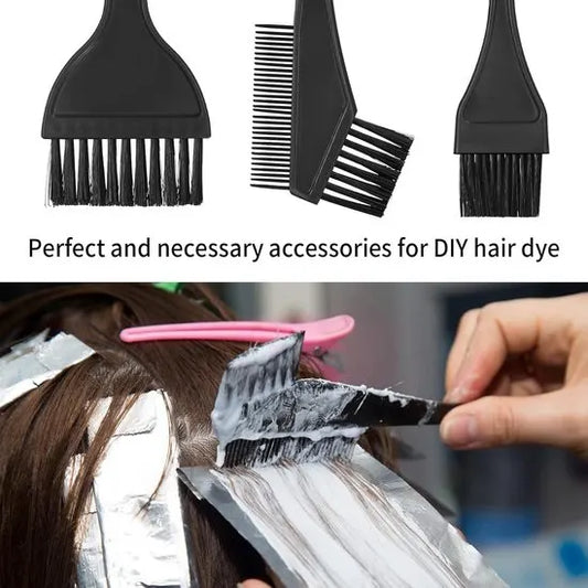 Hair Dye Brush - 4-Piece Hair Dye Brush Set - Hair Dye Brush and Mixing Bowl Set - Double-Sided Hair Dye Brush - Hair Styling Tools - DIY Hair Dye Comb Set - Includes Mixing Bowl - Black - Image 3