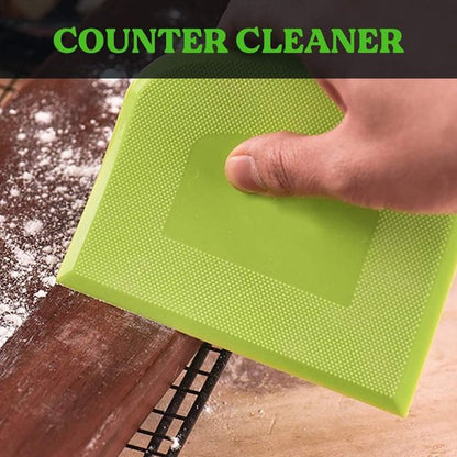 Dough Scraper - 3-Piece - Bread Scraper - Flexible Bowl Scraper - Home Baking Supplies - Green and White - Image 3
